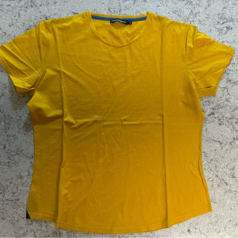 DOLCE & GABBANA Light Cotton T-shirt in Yellow